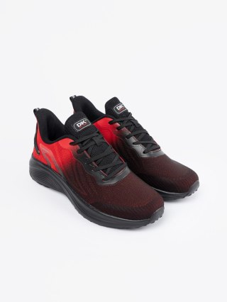 Czarno czerwone lekkie buty sportowe męskie - 43