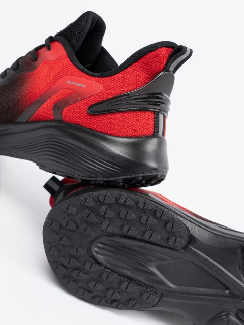 Czarno czerwone lekkie buty sportowe męskie - 44