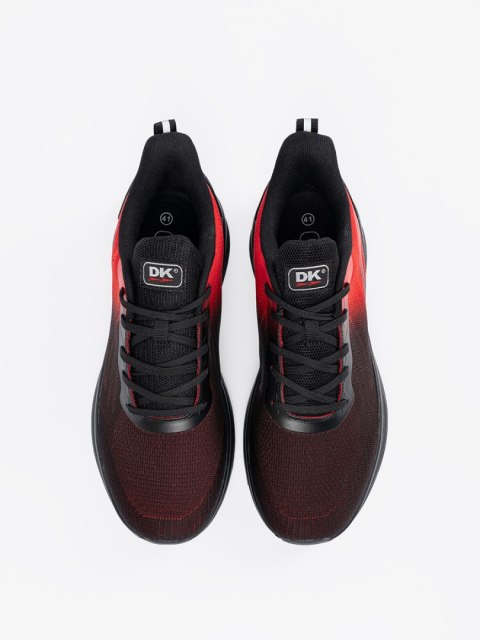 Czarno czerwone lekkie buty sportowe męskie - 45