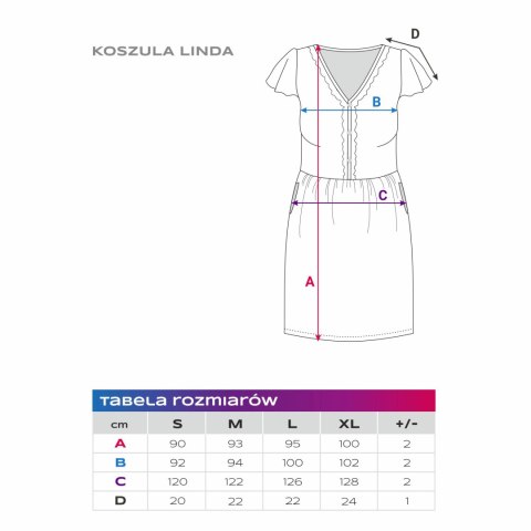 EWA 967880 LINDA Koszula ciążowa bordo XL