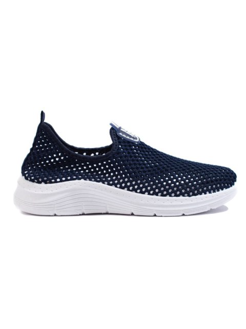 Ażurowe wsuwane granatowe buty sportowe - 38 Ażurowe wsuwane granatowe buty sportowe - 38