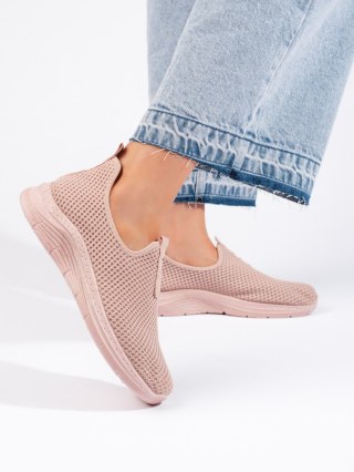 Różowe tekstylne buty sportowe - 39