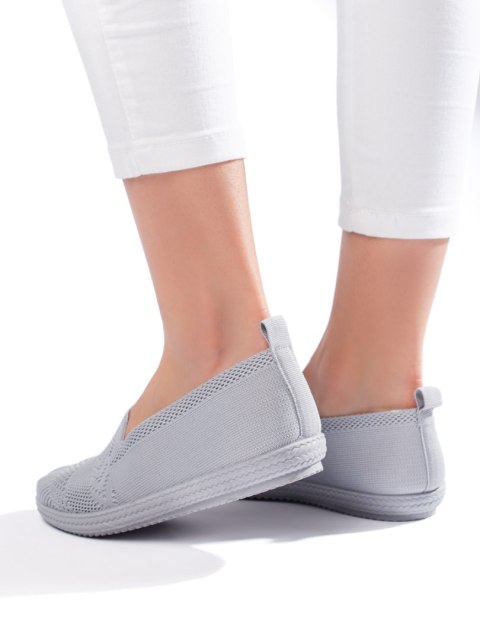 Szare materiałowe slip on damskie - 36 Szare materiałowe slip on damskie - 36