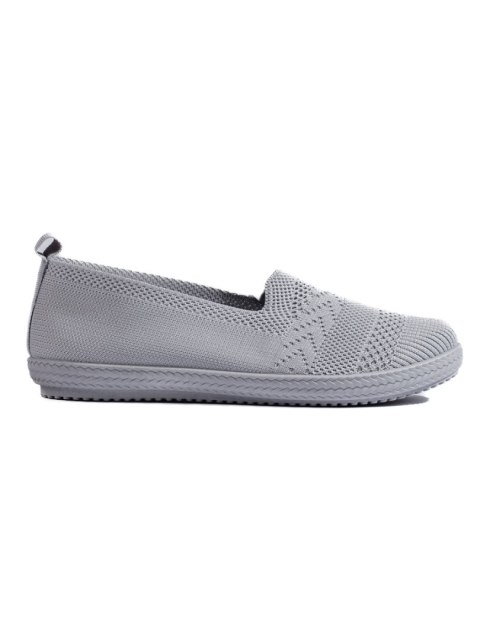 Szare materiałowe slip on damskie - 36 Szare materiałowe slip on damskie - 36