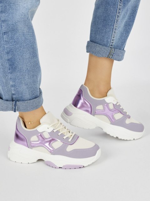 Sneakersy damskie fioletowe - 40 Sneakersy damskie fioletowe - 40