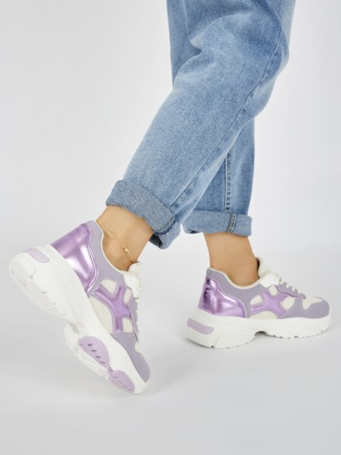 Sneakersy damskie fioletowe - 40 Sneakersy damskie fioletowe - 40