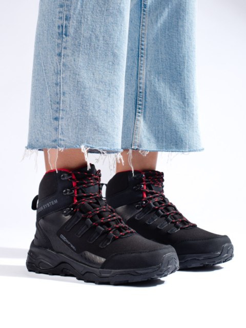 Buty trekkingowe damskie z wysoką cholewką DK czarne - 39 Buty trekkingowe damskie z wysoką cholewką DK czarne - 39