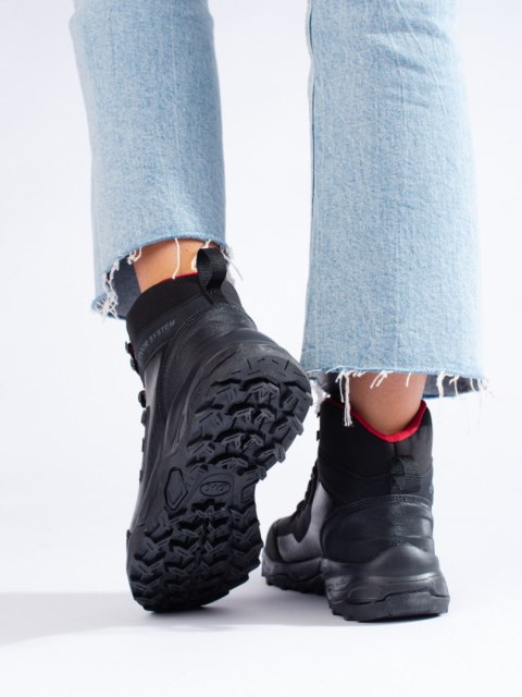 Buty trekkingowe damskie z wysoką cholewką DK czarne - 39 Buty trekkingowe damskie z wysoką cholewką DK czarne - 39