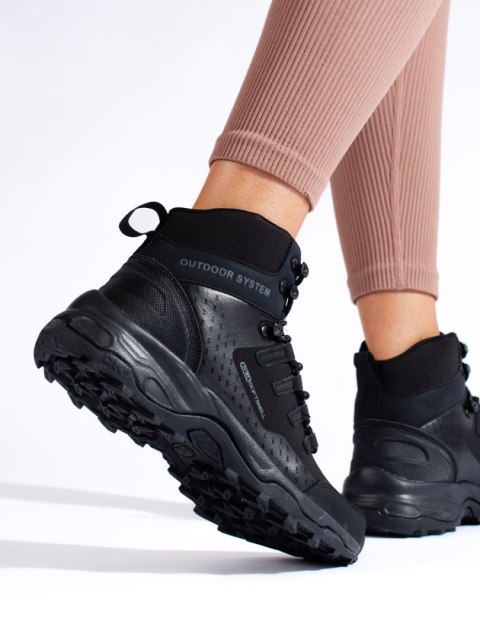 DK damskie buty trekkingowe z wysoką cholewką czarne - 39 DK damskie buty trekkingowe z wysoką cholewką czarne - 39