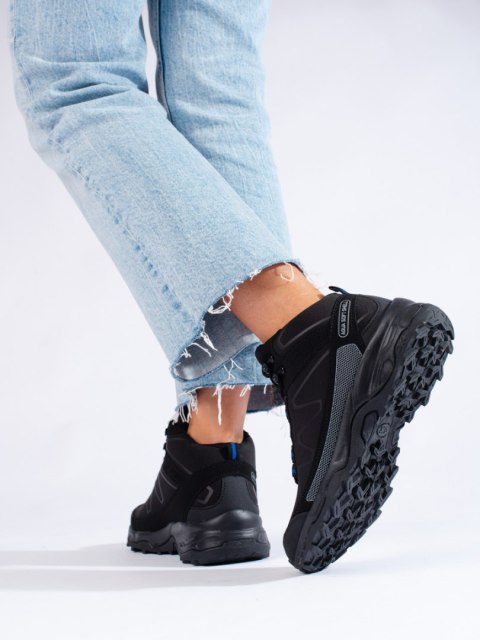 DK sportowe buty trekkingowe damskie z wysoką cholewką czarne - 39 DK sportowe buty trekkingowe damskie z wysoką cholewką czarne - 39