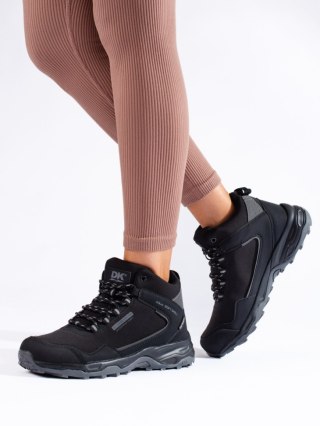 Wysokie buty trekkingowe damskie DK Softshell czarno-szare - 39