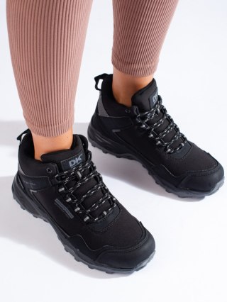 Wysokie buty trekkingowe damskie DK Softshell czarno-szare - 40