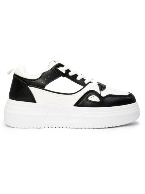 Czarne damskie buty sportowe na platformie - 39 Czarne damskie buty sportowe na platformie - 39