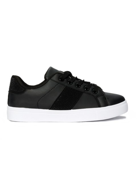 Czarne sneakersy na platformie - 39