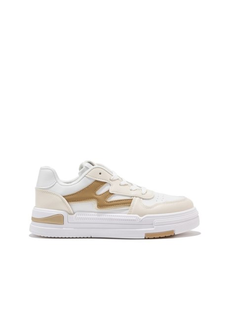 Biało-beżowe sneakersy na platformie - 39 Biało-beżowe sneakersy na platformie - 39