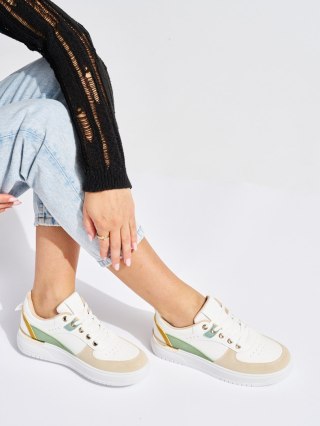 Damskie wielokolorowe buty sportowe na platformie - 39