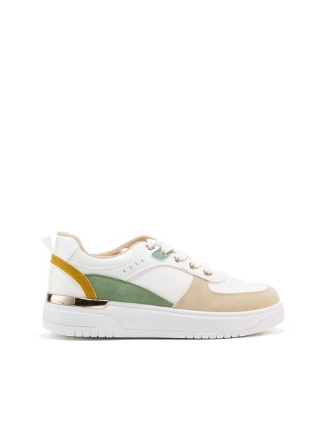 Damskie wielokolorowe buty sportowe na platformie - 40 Damskie wielokolorowe buty sportowe na platformie - 40