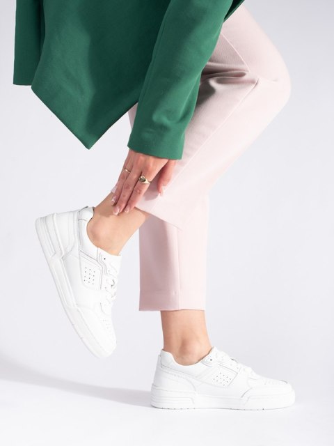 Białe sneakersy na platformie - 40 Białe sneakersy na platformie - 40