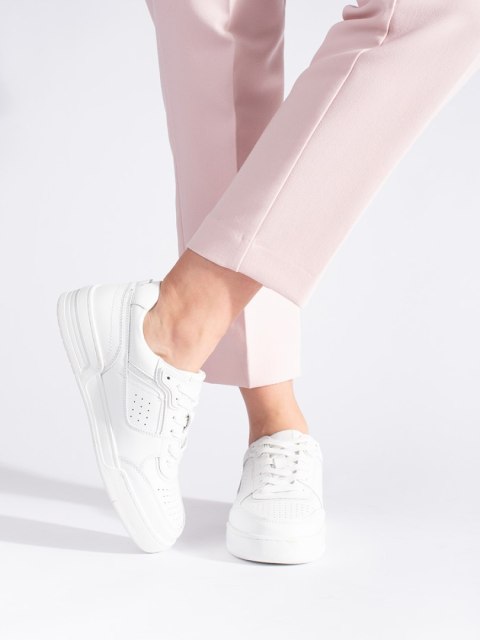 Białe sneakersy na platformie - 40 Białe sneakersy na platformie - 40