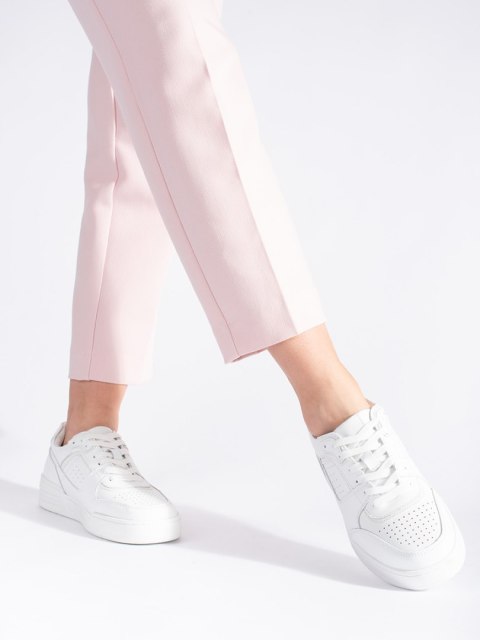 Białe sneakersy na platformie - 40 Białe sneakersy na platformie - 40