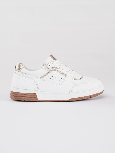 Biało-złote sneakersy na platformie - 41 Biało-złote sneakersy na platformie - 41